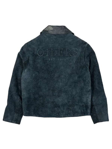 Edmonton Oilers Suede Leather Jacket