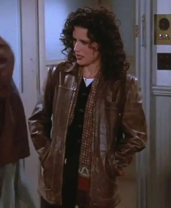 Elaine Benes Seinfeld Brown Leather Jacket