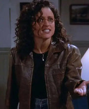 Elaine Benes Seinfeld Brown Leather Jacket