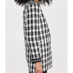 The Residence 2025 Eliza Coupe Checkered Tweed Jacket