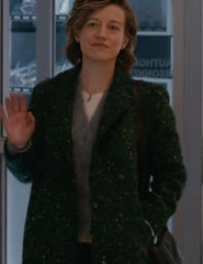 Elizabeth Asher Chicago Med S10 Green Speckled Coat