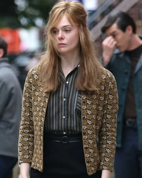 Elle Fanning A Complete Unknown Printed Jacket