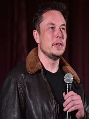 Elon Musk Brown Flight Leather Jacket
