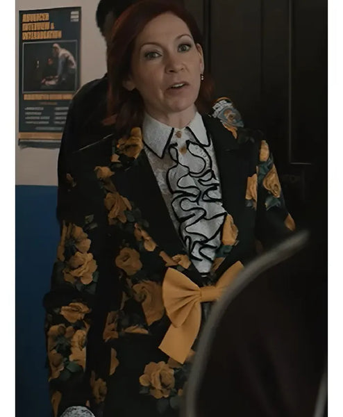 Elsbeth S03 Carrie Preston Floral Yellow Bow Blazer