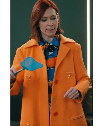 Elsbeth S03 Carrie Preston Orange Wool Coat