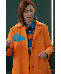 Elsbeth S03 Carrie Preston Orange Wool Coat