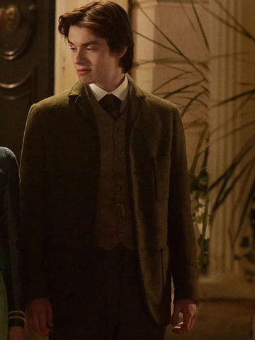 Louis Partridge Enola Holmes 2 Green Coat