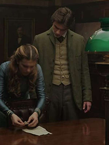 Louis Partridge Enola Holmes 2 Green Coat