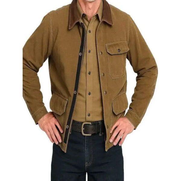 Eric Bana Untamed 2025 Brown Jacket