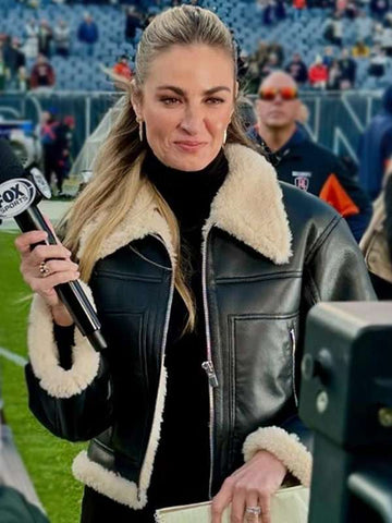 Erin Andrews Black Leather Jacket