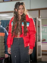 Erin Croft Brassic Red Puffer Jacket