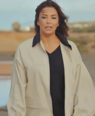 Eva Longoria Searching for Spain S01 Eva Longoria Beige Jacket