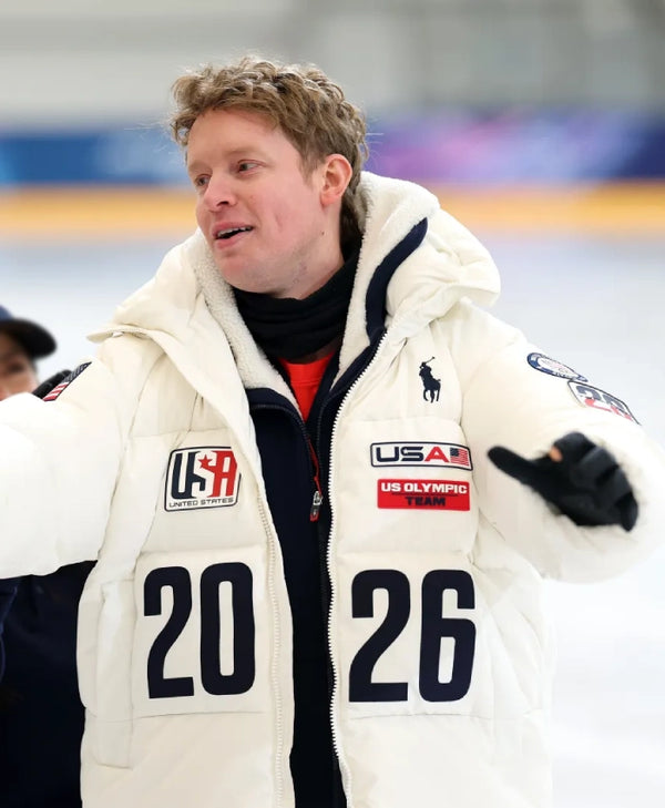 Evan Bates Olympics Team USA Flagbearer Jacket