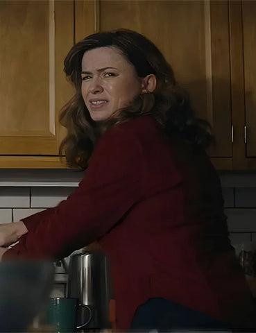 Eve Myles The Crow Girl Maroon Shirt