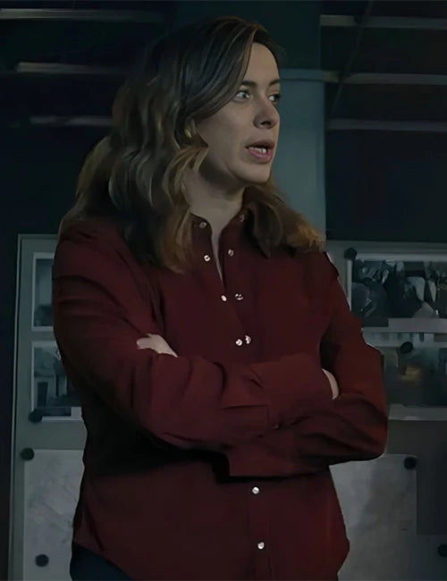 Eve Myles The Crow Girl Maroon Shirt