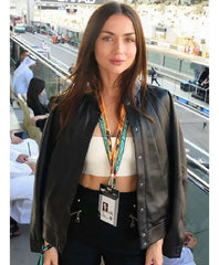 Ana de Armas F1 Grand Prix Leather Jacket