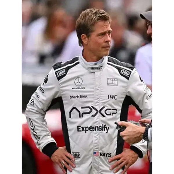 Brad Pitt F1 Racer Leather Jacket