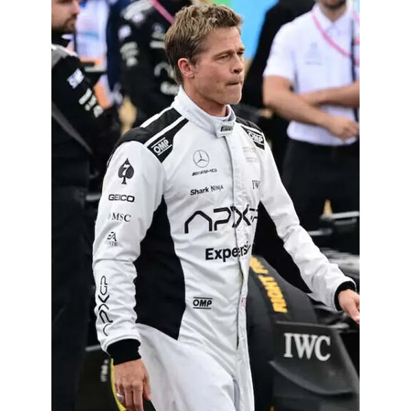 Brad Pitt F1 Racer Leather Jacket