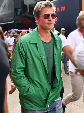 F1 2025 Brad Pitt Green Jacket