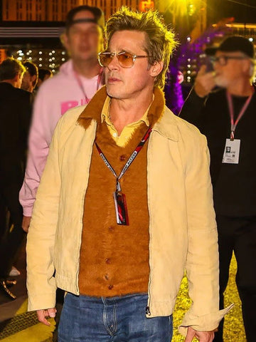 F1 2025 Brad Pitt Yellow Cotton Jacket
