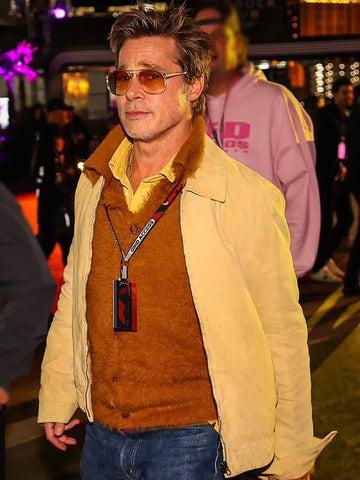 F1 2025 Brad Pitt Yellow Cotton Jacket
