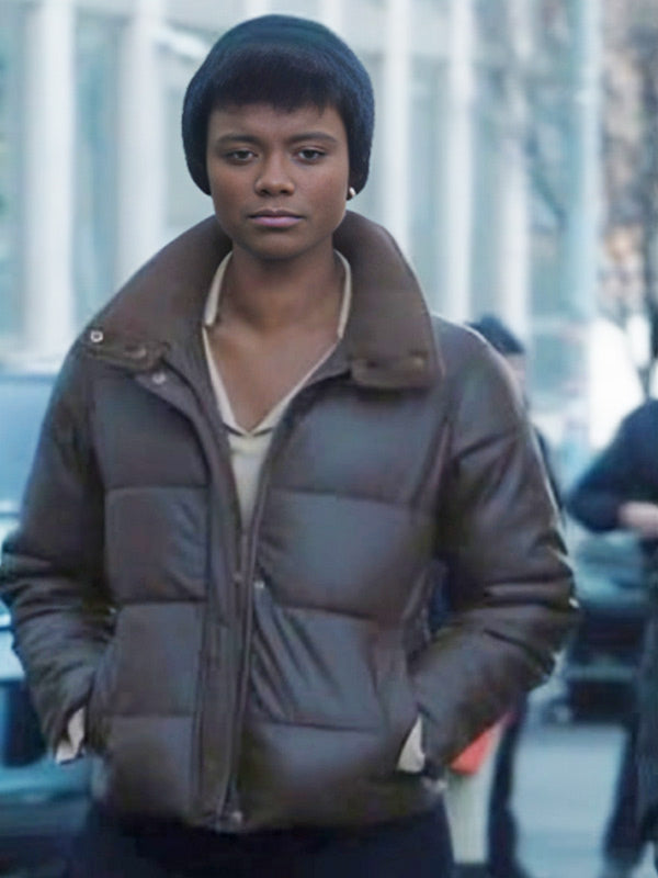 FBI S06 Tiffany Wallace Brown Puffer Jacket