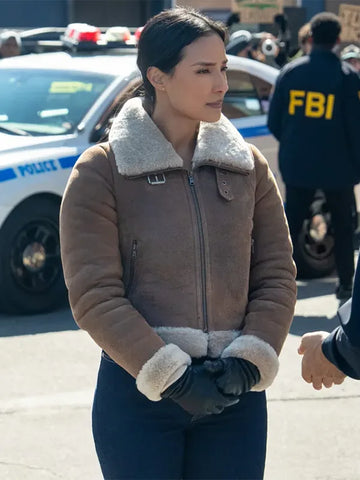 FBI S07 Dani Rhodes Brown Suede Jacket