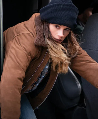 FBI Maggie Bell Suede Leather Jacket