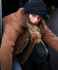 FBI Maggie Bell Suede Leather Jacket