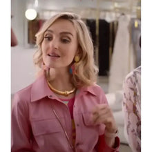 Father of the Bride Chloe Fineman Pink Coat