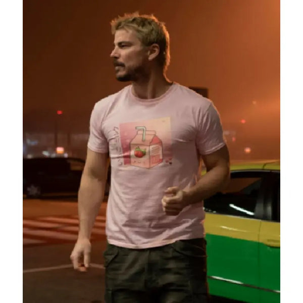 Fight Or Flight 2025 Josh Hartnett Pink T-Shirt