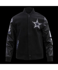Finn Larkin Dallas Cowboys Black Wool Varsity Jacket