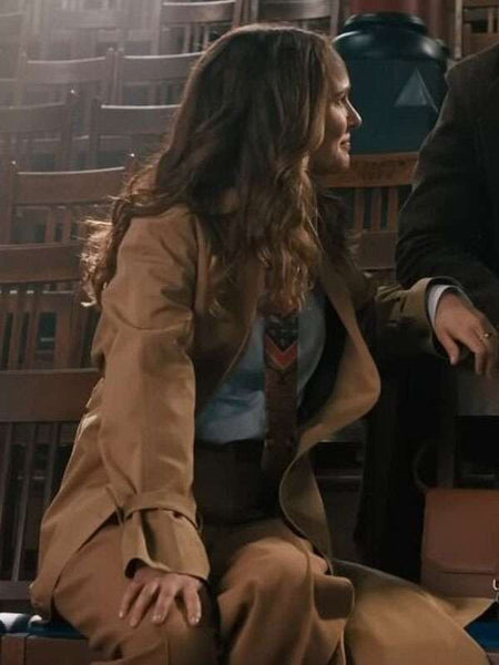 Natalie Portman Fountain of Youth Brown Coat