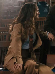 Natalie Portman Fountain of Youth Brown Coat