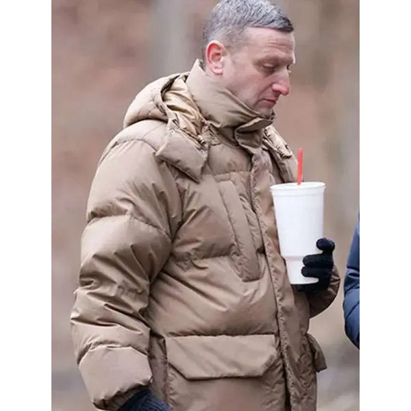 Tim Robinson Friendship 2025 Brown Puffer Jacket