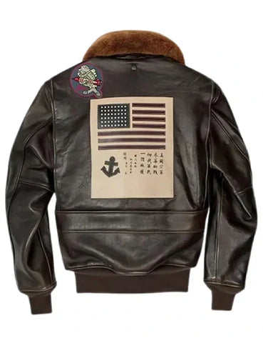 G-1 Aviator Men Leather Flight Jacket