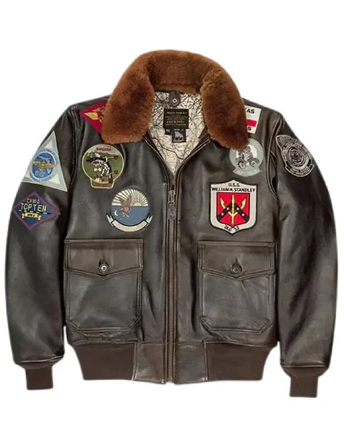 G-1 Aviator Men Leather Flight Jacket