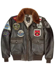 G-1 Aviator Men Leather Flight Jacket