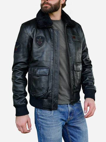 Pedro Black US Navy G1 Flight Jacket