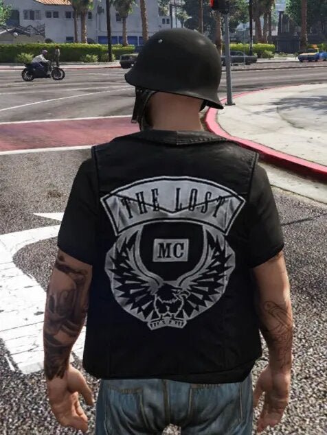 The Lost MC GTA 5 Black Leather Vest