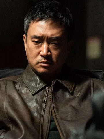 Kang Dong-woo Gangnam B-Side Brown Leather Jacket