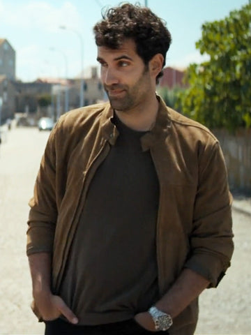 Gangs Of Galicia S01 Tamar Novas Suede Leather Jacket