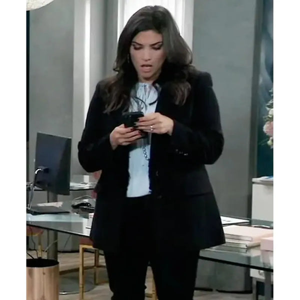 General Hospital Amanda Setton Black Tweed Blazer