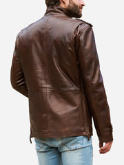 Oliver Brown Leather Distressed Jacket