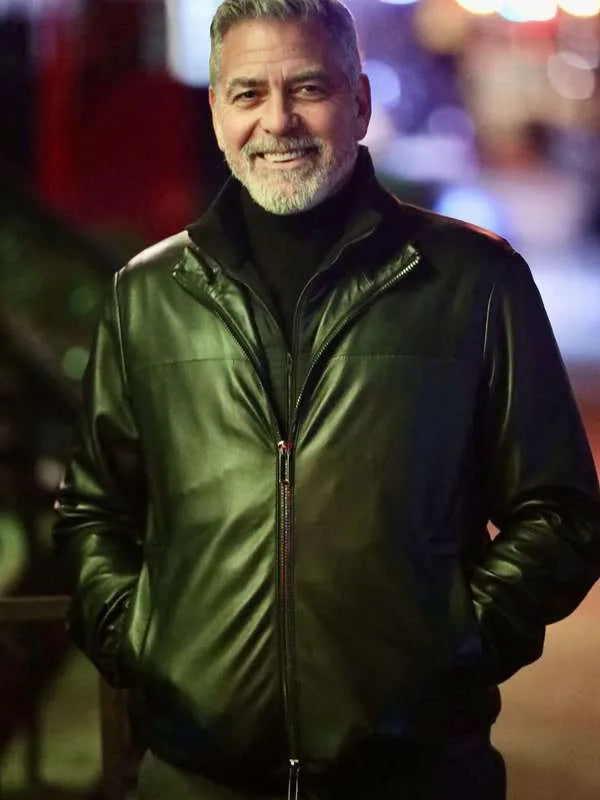 George Clooney Wolves 2024 Leather Jacket