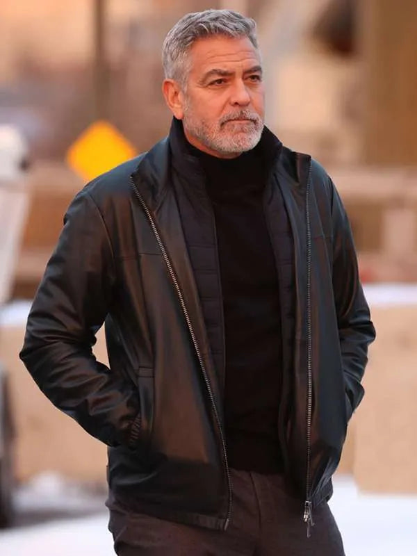 George Clooney Wolves 2024 Leather Jacket