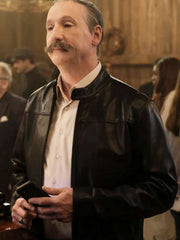 Elias Woodstone Ghosts S04 Black Leather Jacket