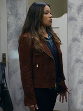 Not Dead Yet S02 Nell Serrano Brown Suede Leather Jacket