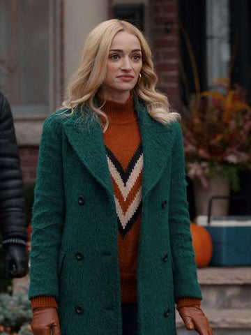 Brianne Howey Ginny & Georgia Green Trench Coat