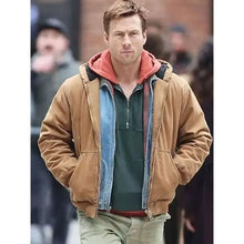 Glen Powell The Running Man Brown Jacket